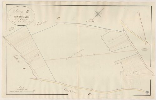 COURANCES. - Section H : Montmusard, 2e feuille. 