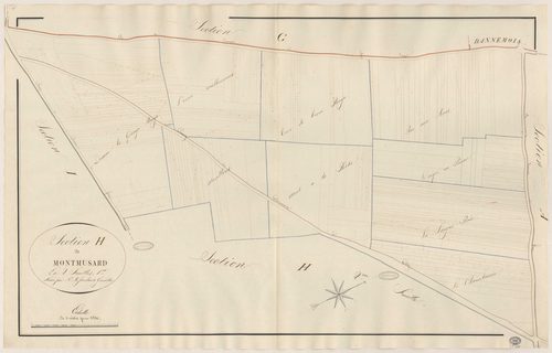 COURANCES. - Section H : Montmusard, 1ère feuille. 