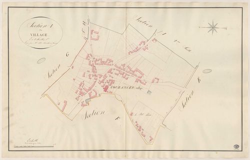 COURANCES. - Section I : Village (le), 1ère feuille. 