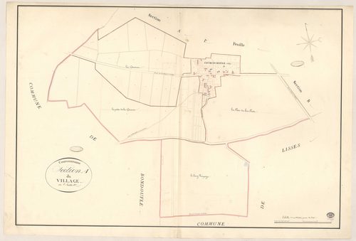 COURCOURONNES. - Section A : Village (le), 2e feuille. 