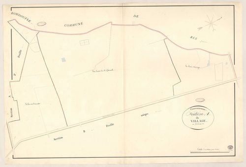 COURCOURONNES. - Section A : Village (le), 1ère feuille. 