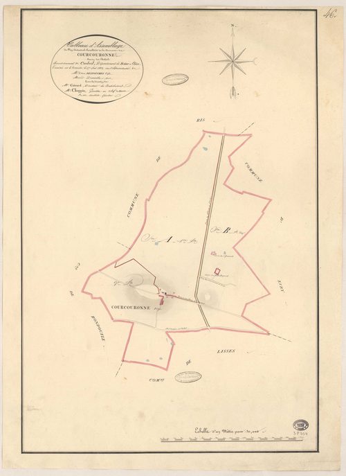 COURCOURONNES. - Plan d'assemblage. 