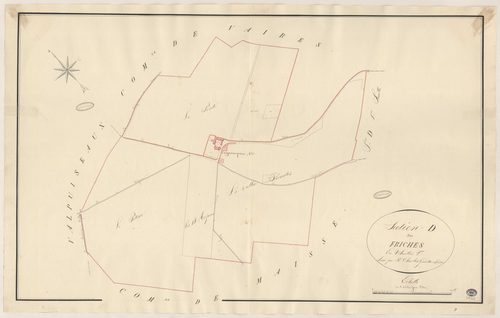 COURDIMANCHE-SUR-ESSONNE. - Section D : Friches (les), 2e feuille. 