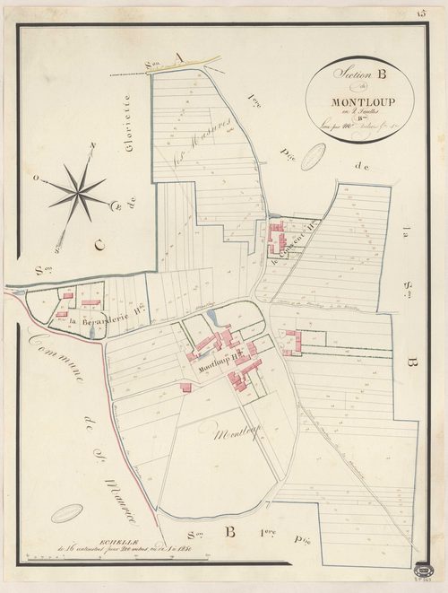 COURSON-MONTELOUP. - Section B : Montloup, 2e feuille. 