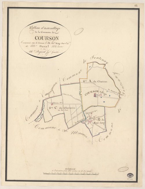 COURSON-MONTELOUP. - Plan d'assemblage. 