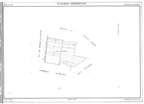 D'HUISON-LONGUEVILLE.- Cadastre révisé pour 1950 : plan de la section Z, [1 plan]. 