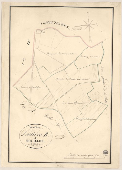 DOURDAN. - Section B : Rouillon (le), 1ère feuille. 