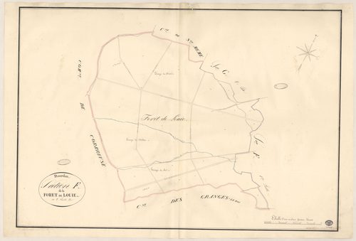 DOURDAN. - Section F : Forêt de Louie (la), 2e feuille. 