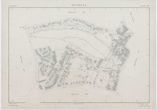 DOURDAN, plans minutes de conservation : tableau d'assemblage, 1967, Ech. 1/10000 ; plans des sections A, F2, 1967, Ech. 1/5000, sections AB, AE, AK, AL, AP, 1967, Ech. 1/2000, sections AC, AD, AH, AI, AM, AN, AO, AR, AS, AT, AV, 1967, Ech. 1/1000, sectio