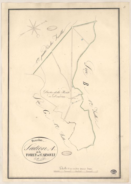 DOURDAN. - Section A : Forêt de Saint-Arnoult (la), 2e feuille. 