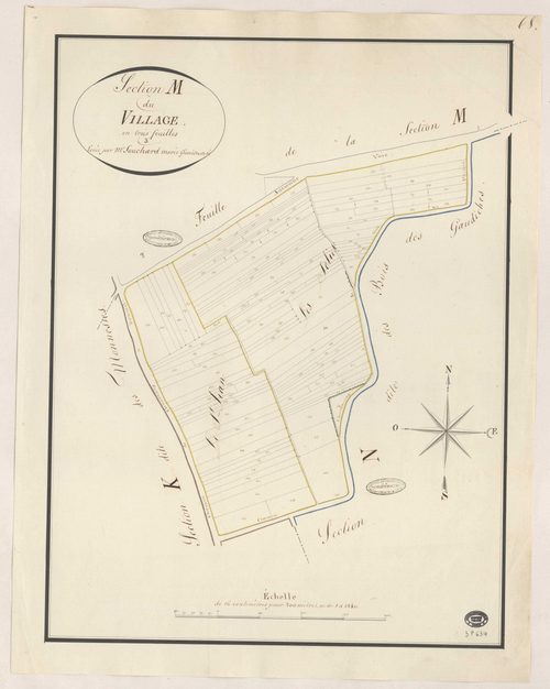 DRAVEIL. - Section M : Village (le), 3e feuille. 