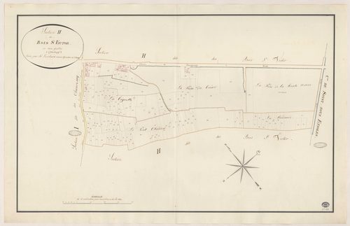 DRAVEIL. - Section H : Bois Victor (le), 2e feuille. 