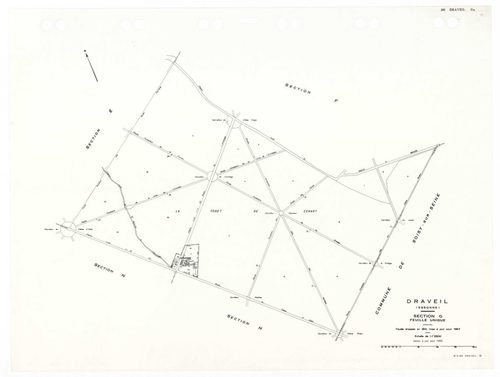 DRAVEIL, plans minutes de conservation : tableau d'assemblage,1967, Ech. 1/10000, tableau d'assemblage 1, 1967, Ech. 1/5000, tableau d'assemblage 2, 1967, Ech. 1/5000 ; plans des sections AD, AE, AH, AI, AK, AL, AM, AN, AO, AP, AR, AS, AT, AV, AW, AX, BC,
