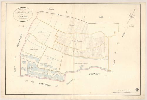 ECHARCON. - Section B : Village (le), 2e feuille. 