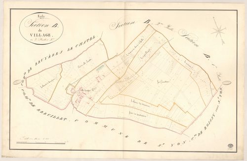 EGLY. - Section B : Village (le), 3e feuille. 