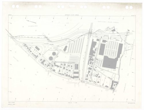 EPINAY-SUR-ORGE, plans minutes de conservation : tableau d'assemblage,1957, Ech. 1/5000 ; plans des sections AB, AM, ZE, 1957, Ech. 1/2000, sections AC, AD, AE, AI, AK, AL, AN, AO, ZB, ZD, 1957, Ech. 1/1000, section AP, 1962, Ech. 1/1000, section AR, 2002