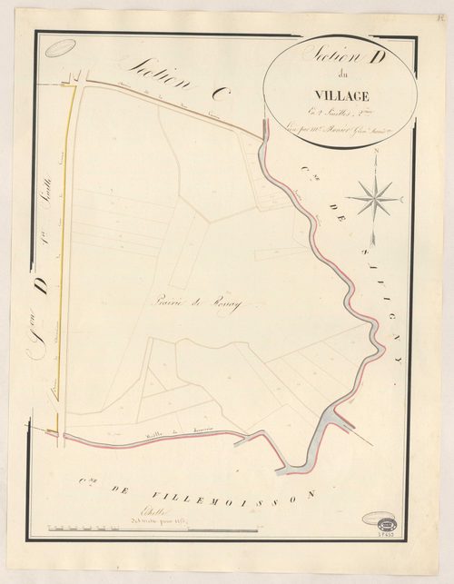EPINAY-SUR-ORGE. - Section D : Village (le), 2e feuille. 