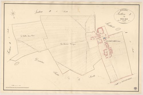 ESTOUCHES. - Section A : Village (le), 2e feuille. 
