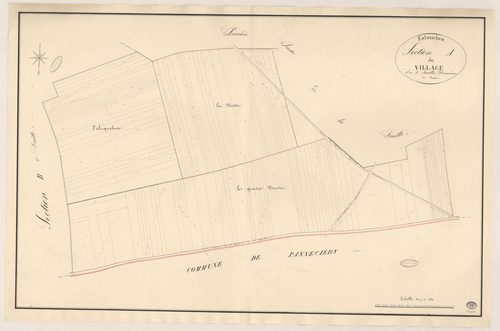 ESTOUCHES. - Section A : Village (le), 3e feuille. 