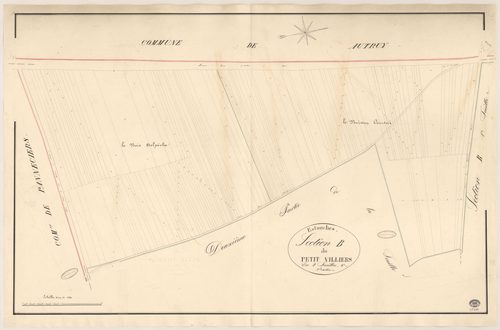 ESTOUCHES. - Section B : Petit Villiers (le), 3e feuille. 