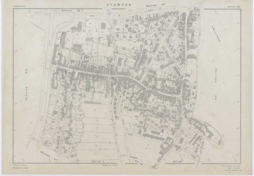 ETAMPES, plans minutes de conservation : tableau d'assemblage u ,1970, Ech. 1/5000, tableau d'assemblage r, 1970, Ech. 1/20000 ; plans des sections AB, AC, AR, AT, BC, BH, BI, BK,BN, BO, YA, YB, YC, YD, YE, YH, YI, YK, ZA, ZB, ZC, ZD, ZE, ZH, ZI, ZK, ZL, 