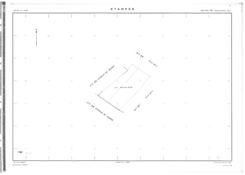 ETAMPES. - Cadastre révisé pour 1962 : plans de la section U, secton WA, section W1, section W2a, section W2b, section W3, section X1, section X2, section X3, section YE, section ZA1, section ZA2, section ZA3, section ZA4, section ZA5, section ZA6, sectio