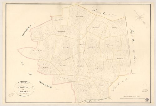 ETRECHY. - Section A : Village (le), 2e feuille. 
