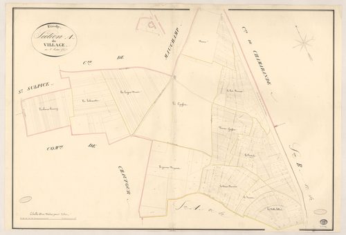 ETRECHY. - Section A : Village (le), 1ère feuille. 