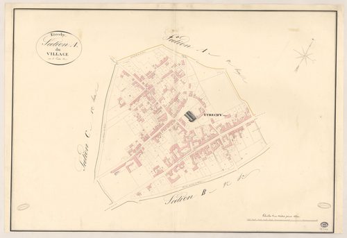 ETRECHY. - Section A : Village (le), 3e feuille. 