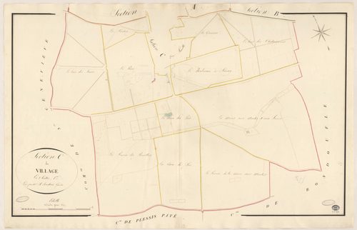 FLEURY-MEROGIS. - Section C : Village (le), 1ère feuille. 