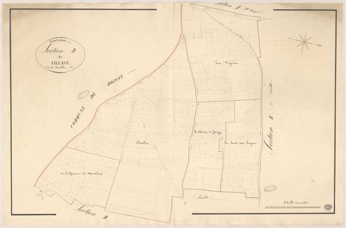 FONTAINE-LA-RIVIERE. - Section B : Village (le), 2e feuille. 