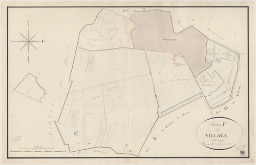 FONTENAY-LES-BRIIS. - Section C : Village (le), 1ère feuille. 