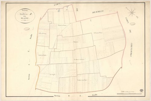 FONTENAY-LE-VICOMTE. - Section B : Plaine (la), 1ère feuille. 