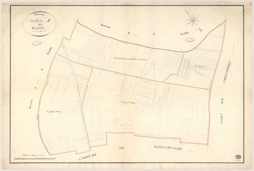 FONTENAY-LE-VICOMTE. - Section B : Plaine (la), 2e feuille. 