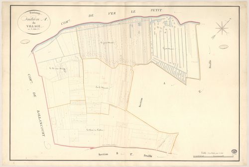 FONTENAY-LE-VICOMTE. - Section A : Village (le), 1ère feuille. 