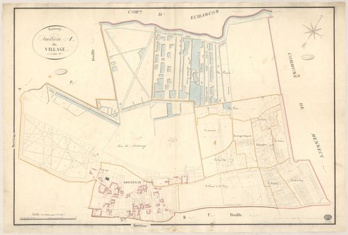 FONTENAY-LE-VICOMTE. - Section A : Village (le), 2e feuille. 