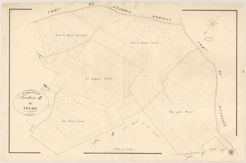 FORET-SAINTE-CROIX (LA). - Section B : Village (le), 3e feuille. 
