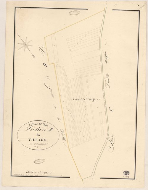 FORET-SAINTE-CROIX (LA). - Section B : Village (le), 2e feuille. 