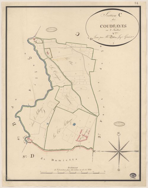 GIF-SUR-YVETTE. - Section C : Coudrayes (les), 1ère feuille. 
