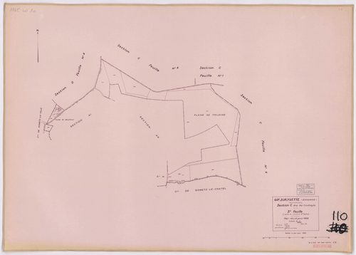 GIF-SUR-YVETTE. - Plan révisé pour 1939, à jour pour 1963 (2ème édition) : plan de la section B (feuille 2) ; plan révisé pour 1939, à jour pour 1964 (2ème édition) : plan du tableau d'assemblage ; plan révisé pour 1939, à jour pour 1975 (2ème, 3ème éditi