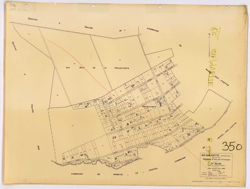 GIF-SUR-YVETTE. - Plan révisé pour 1939, à jour pour 1963 (2ème édition) : plan de la section B (feuille 2) ; plan révisé pour 1939, à jour pour 1964 (2ème édition) : plan du tableau d'assemblage ; plan révisé pour 1939, à jour pour 1975 (2ème, 3ème éditi