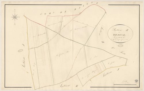 GIRONVILLE-SUR-ESSONNE. - Section B : Danjouan, 1ère feuille. 