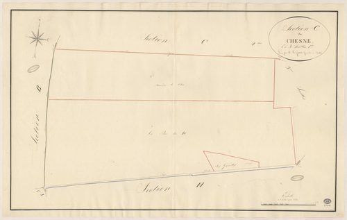 GIRONVILLE-SUR-ESSONNE. - Section C : Chêne (le), 1ère feuille. 