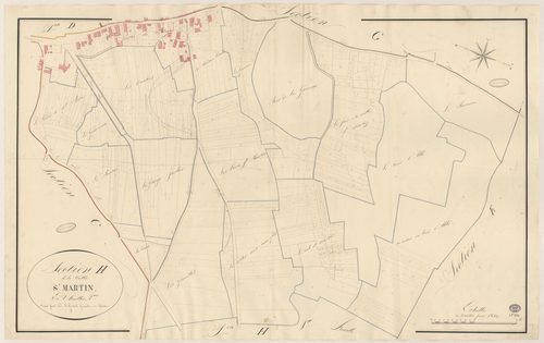 GIRONVILLE-SUR-ESSONNE. - Section H : Vallée de Saint-Martin, 2e feuille. 