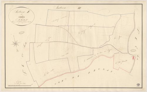 GIRONVILLE-SUR-ESSONNE. - Section E : Grès (les), 3e feuille. 