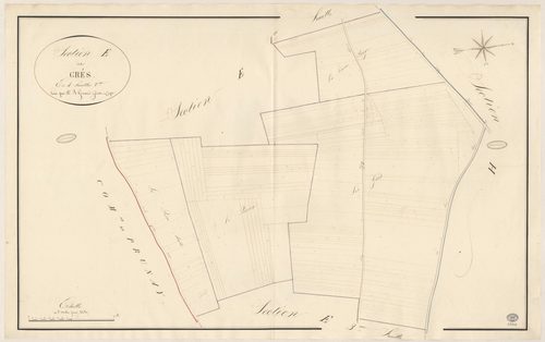 GIRONVILLE-SUR-ESSONNE. - Section E : Grès (les), 2e feuille. 