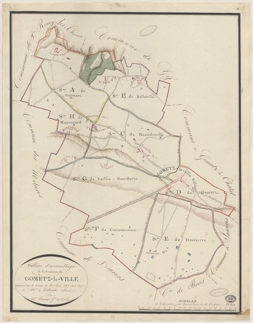 GOMETZ-LA-VILLE. - Plan d'assemblage. 
