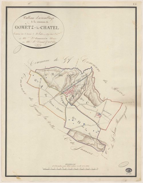 GOMETZ-LE-CHATEL. - Plan d'assemblage. 
