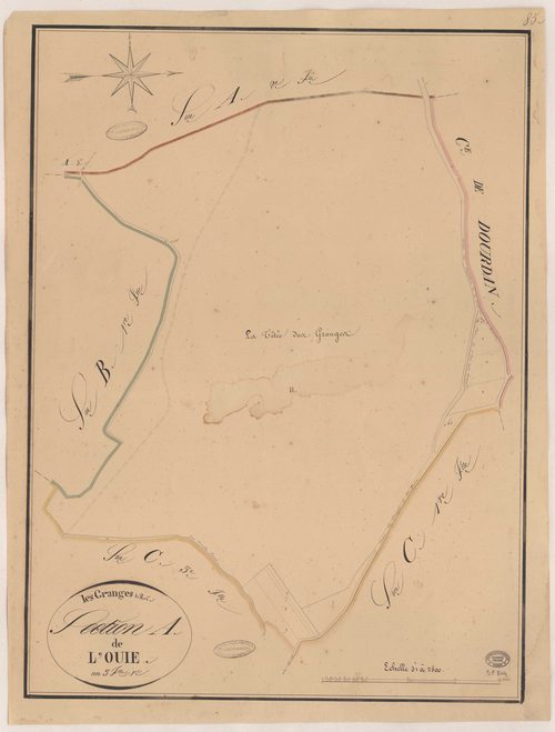 GRANGES-LE-ROI (LES). - Section A : Ouie (l'), 1ère feuille. 