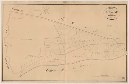 GRANGES-LE-ROI (LES). - Section B : Villeneuve (la), 2e feuille. 